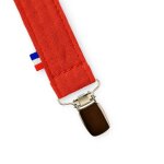 Attache t�tine en coton bio fraise
