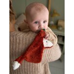 Attache - tétine doudou en sherpa mandarine Attache - tétine doudou en sherpa mandarine