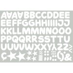 Autocollant mural alphabet (petit) blanc