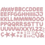 Autocollant mural alphabet (petit) rose