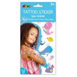 Autocollants tatouages - animaux marins multicolor