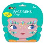 Autocollants pour le visage 'gemmes' - ailes multicolor