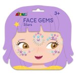 Autocollants pour le visage 'gemmes' - �toile multicolor