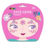 Autocollants pour le visage 'gemmes' - fleurs multicolor