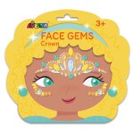 Autocollants pour le visage - gemmes multicolor