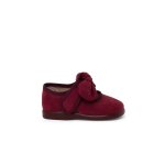 Babies bamara avec fermeture  scratch  ruban bordeaux