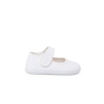 Babies barefoot en toile fermeture large blanc