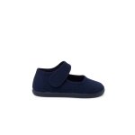 Babies barefoot en toile fermeture large bleu marine