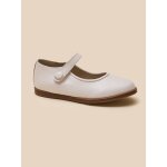 Babies en cuir iris� blanc casse