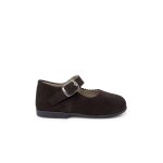 Babies en sude avec fermeture  boucle pour filles gris