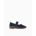 Babies vernies avec fermeture � scratch bleu