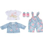 Baby annabell active deluxe jeans 43cm avec veste, chemise, pantalon et chaussettes. multicolore