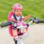 Baby born si�ge v�lo pour poup�e rose