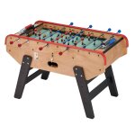 Babyfoot ado luxe en bois style bistrot avec monnayeur - 10 balles li�ge - 30 jetons fournis brown