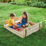 Bac � sable avec bancs et kit accessoires explorateur bois fsc� marron