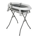 Baignoire pliante sur pieds avec r�ducteur luigi blanc et gris