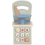 Balance en bois vert, bleu, orange