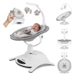 Balancelle �lectrique 360� bella avec 6 modes, 12 m�lodies et t�l�commande grey concrete