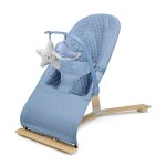 Balancelle �lectrique b�b� 2 en 1 avec fonction transat bleu marine