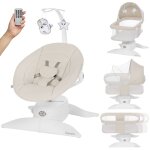 Balancelle et nacelle �lectrique vivi set avec 3 modes, 12 m�lodies et t�l�commande beige sand