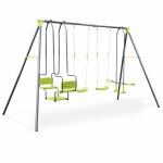 Balan�oire 4 agr�s meltemi, portique 6 places, station de jeux ext�rieure, balancoire enfants vert