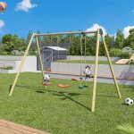 Balan�oire double avec face � face - techwood harmonie blou bleu