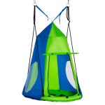 Balan�oire nid d'oiseau ronde balan�oire panier � 1 x 1, 8h m - tente amovible incluse - 4 anneaux inclus ...