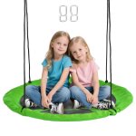 Balan�oire nid d'oiseau ronde balan�oire panier � 110 cm 4 anneaux inclus m�tal �poxy oxford haute densit� ...
