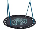 Balanoire nid pour portique mtal d120cm bleu - noir