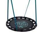 Balançoire nid pour portique métal d85cm bleu - noir Balançoire nid pour portique métal d85cm bleu - noir