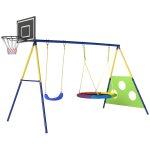 Balan�oire portique enfant 4 en 1 acier bleu