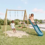 Balan�oire et toboggan billy 2 pour enfants bleu