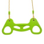 Balan�oire trap�ze anneaux pour portique plastique h190 - 250cm vert