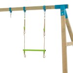 Balan�oire trap�ze pour portique m�tal marron - vert