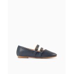 Ballerines � brides avec boucle d�corative bleu fonc�