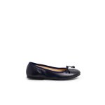 Ballerines de couleurs pour fille en cuir bleu marine