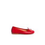 Ballerines de couleurs pour fille en cuir rouge Ballerines de couleurs pour fille en cuir rouge