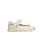 Ballerines en cuir ballet platine