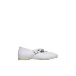 Ballerines en cuir avec bride agne blanc Ballerines en cuir avec bride agne blanc