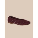 Ballerines en cuir clouté bordeaux Ballerines en cuir clouté bordeaux