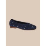 Ballerines en cuir clout marine