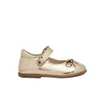 Ballerines en cuir effet miroir ballet platine -