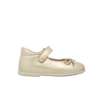 Ballerines en cuir lamin� ballet or -