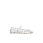 Ballerines en cuir leyci blanc -