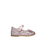 Ballerines en cuir et tissu paillet� ballet rose -
