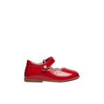 Ballerines en cuir verni olya rouge -