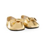 Ballerines dores pour poupon 36 cm multicolore
