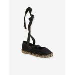 Ballerines espadrilles fille en toile noir