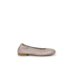 Ballerines fille cuir nacr rose ple
