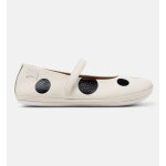 Ballerines fille cuir right kids twins blanc noir